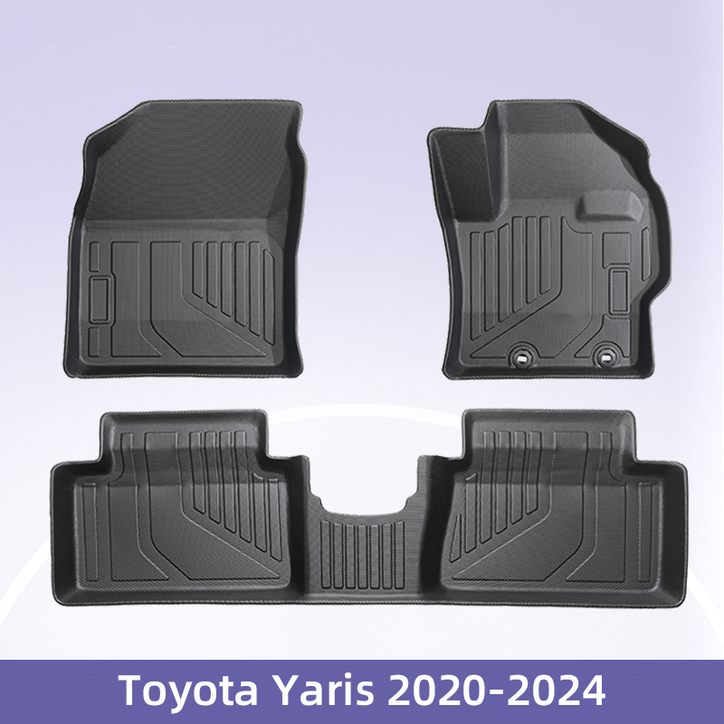 Aplicable a Toyota Yaris Fuel 2020 - 2024 Directo 3D todo el tiempo material TPE almohadilla de pie cojín de colateral