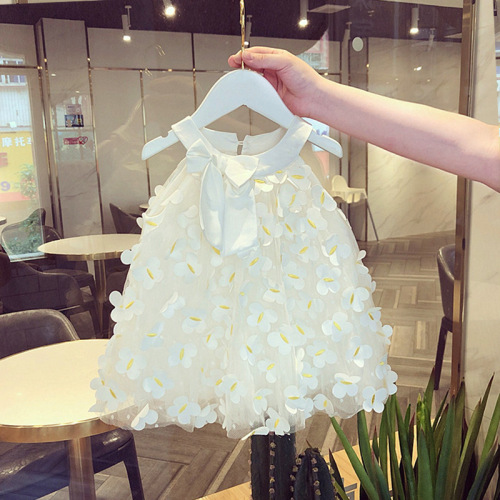 Girls Little Butterfly Dress  Summer Mesh One-Year-Old Dress Female Fashionable Princess Baby Baby Dress