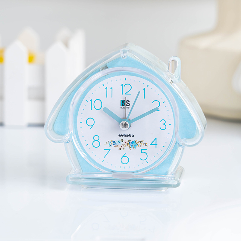 Ventas directas de fábrica simple reloj de alarma de plástico estudiante de color caramelo reloj de casa con luz clara y fácil de llevar reloj despertador