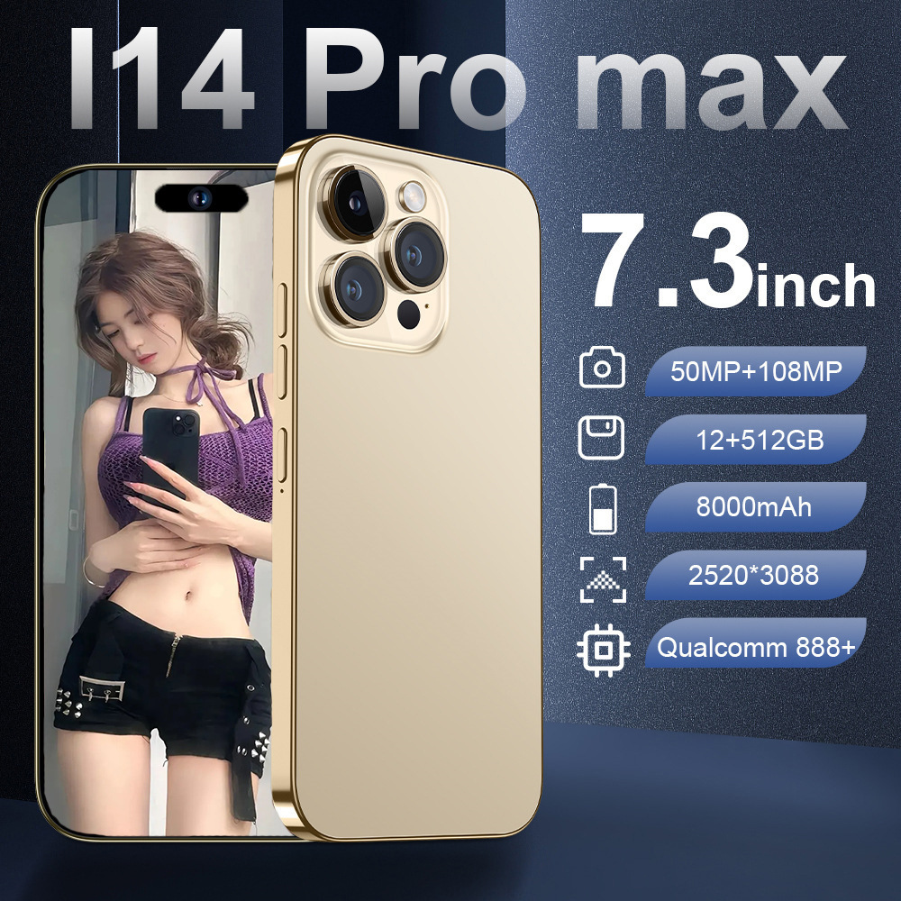 Foreign trade cross-border i14promax large screen 5g smartphone manufacturers directly supply overseas in stock large memory all-in-one machines