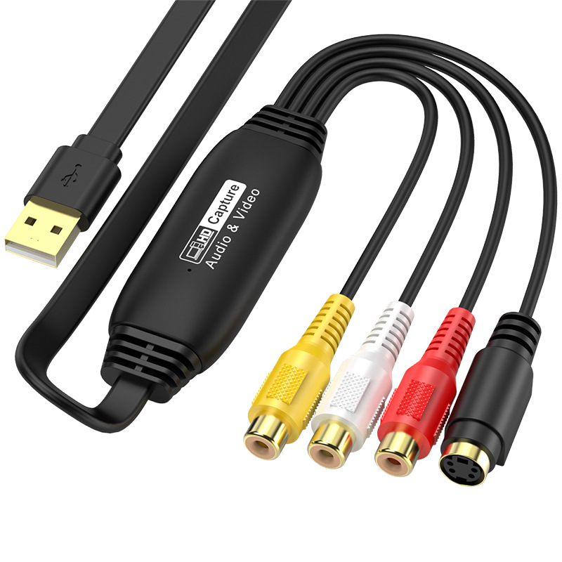 Tarjeta de captura de video USB transfronteriza, captura de señal AV sin controladores, tarjeta de captura de datos USB, compatible con Android y WIN11.