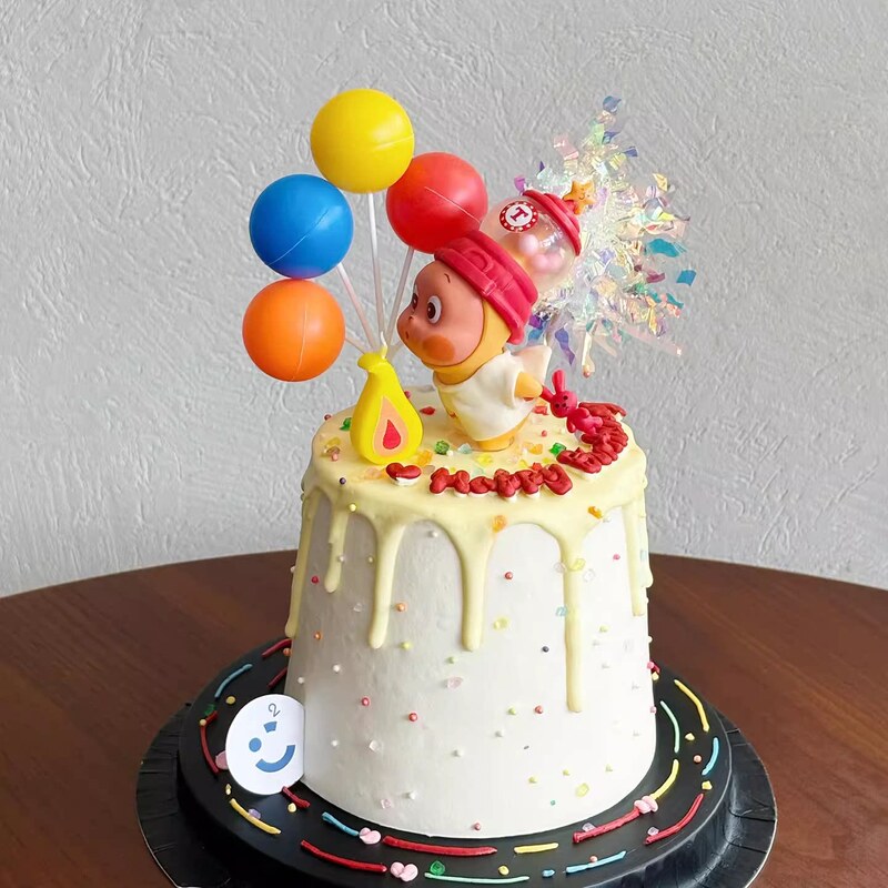 Cartoon Bubble Blowing Cake Decoration Ornaments Flame Candles Children's Birthday Party Baking Decoration Inserts Cartoon Bubble Blowing Cake Decoration Ornaments Flame Candles Children's Birthday Party Baking Decoration Inserts