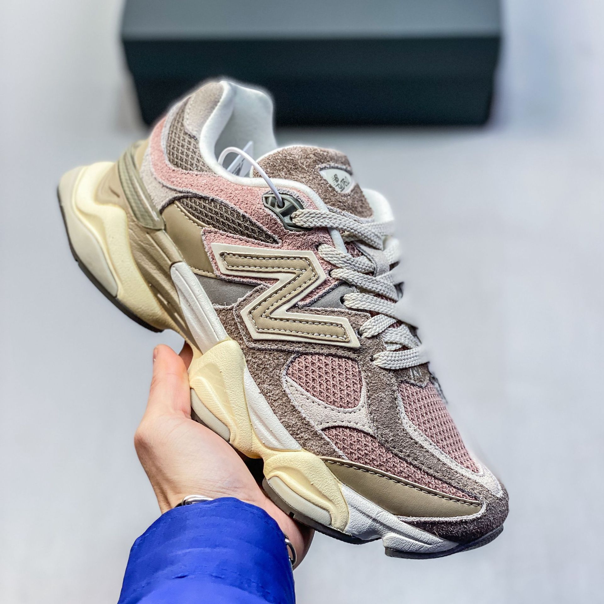 Pure original NB9060 retrógrado zapatos de zapatos de papá cómodos de amortiguación universal para hombres y mujeres zapatos deportivos de viaje y ocio