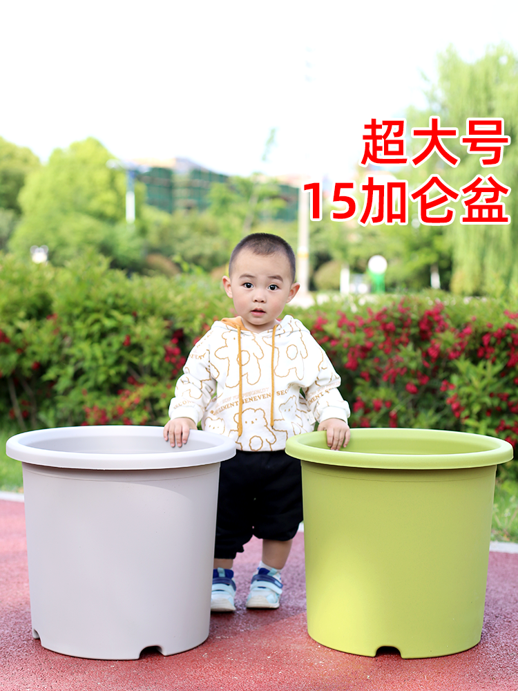 Super Large Extra Large 15 Gallon Basin Deepot Large Diameter Resin Flower Pot Plastic Rose Special Root Control Basin for Household