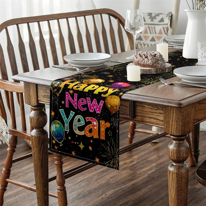 Transfronterizo nueva bandera de mesa de Navidad 2026 decoración de Año Nuevo manteles de mesa de alto valor de diseño festivo suministros personalizados