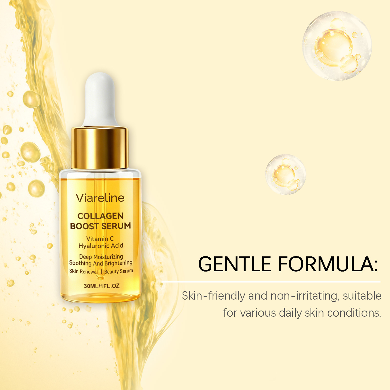 VIARELINE Collagen Essence Moisturizing Nourishing Skincare Daily Convenient Facial Care Serum