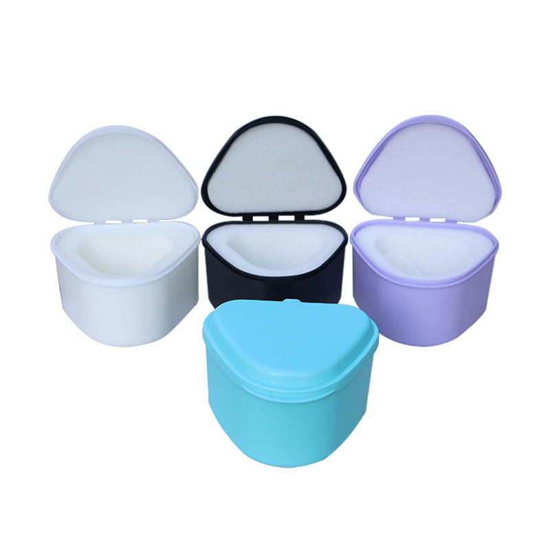 Caja de plástico de embalaje, caja de boca completa de dentadura, caja de retención de ortodoncia dental, caja de dentadura portátil, caja de almacenamiento de dientes