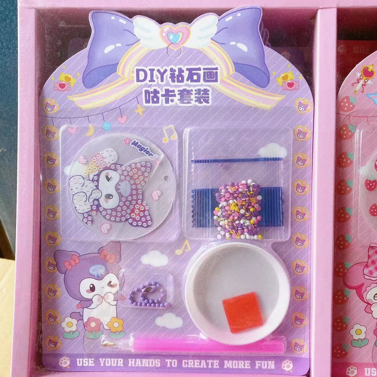 새로운 DIY 다이아몬드 페인팅 GOO 카드 세트 소녀 수제 다이아몬드 페인팅 GOO 카드 작은 펜던트 선물 GOO 플레이트 플레이