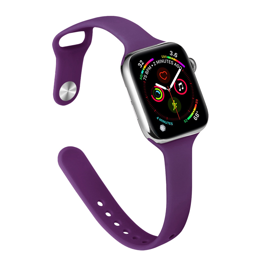 Aplicable Apple Watch correa Applewatch8SE7654 cintura pequeña correa de silicona delgada moda deportiva