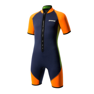 New Kidsren's Wetsuit 2.5mm One-Piece Short-Sleeved Men's and Women's Wetsuit Warm Snorkeling Surfing Jellyfish Suit Winter Swimsuit