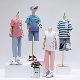 Children's Model Rack Children's Clothing Store Model Props Half-length Human Table Full-body Doll Male and Female Children's Model Display Rack