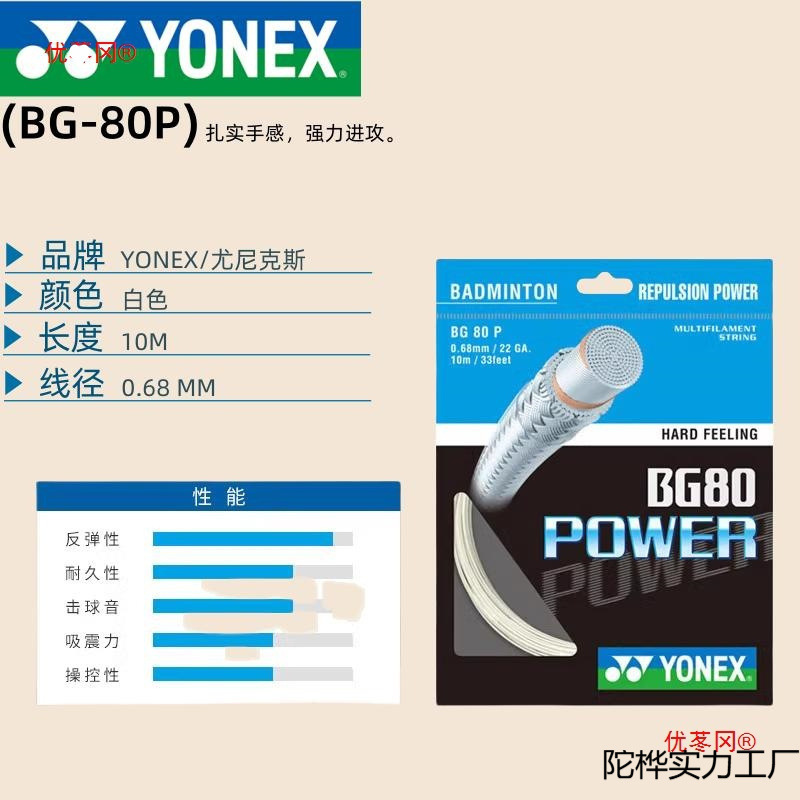 羽毛球羽线BG95耐打高弹手交yyBG65/66/80P球拍耐久拍线|undefined