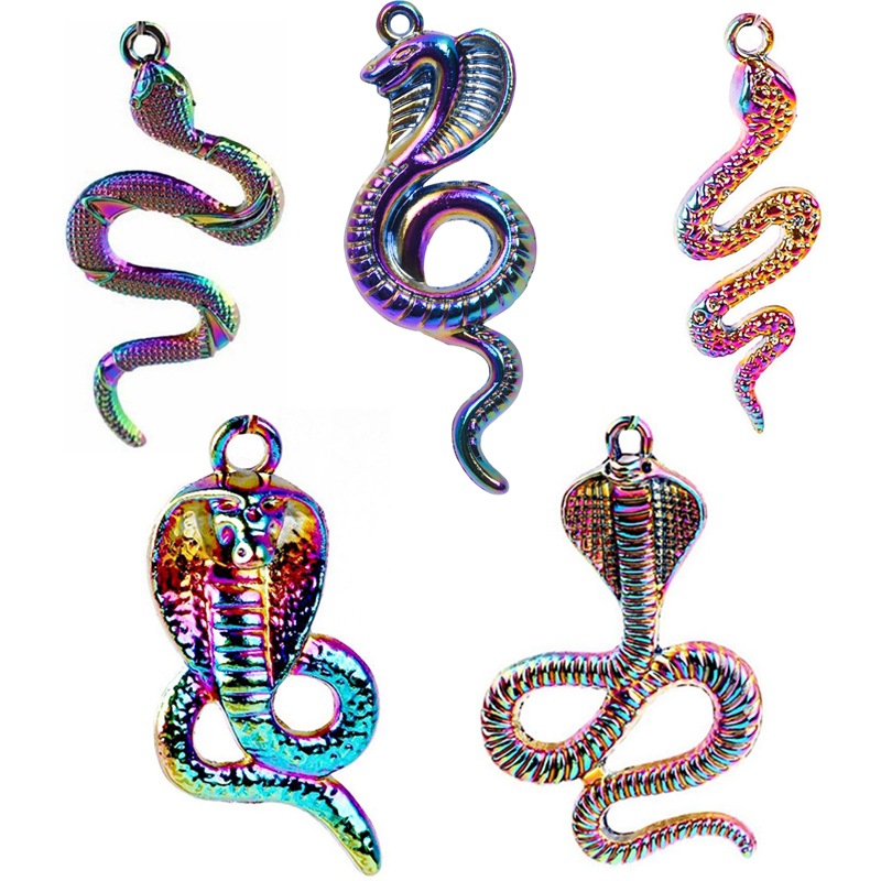 27g Weight Pendant Jewelry Making Type 14*43mm, 23*53mm, 48*18mm Jewelry Making Size 5 PCS/Package 14*43mm 23*53mm 48*18mm Alloy Snake Pendant