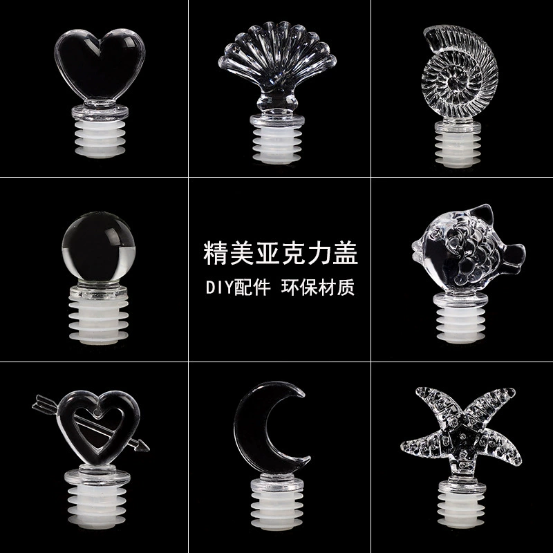 Акриловая стеклянная крышка бутылки Пробка ремесло Вино Пробка крышка акриловая пробка бутылки вина крышка белого вина