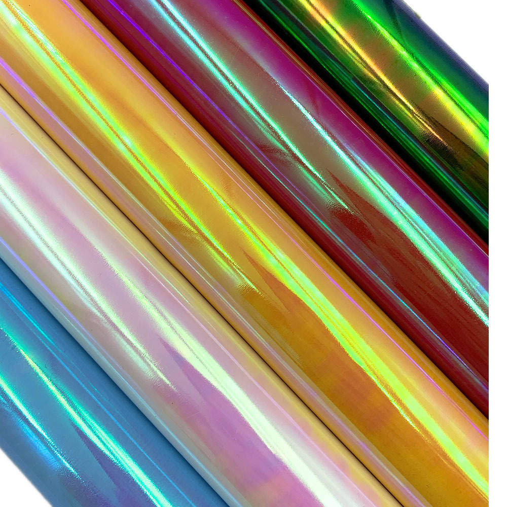 High-gloss five-color rainbow gradient changing color vinyl T-shirt transfer printing HTV