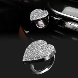 Car One-Touch Start Button Decorative Sticker, One-Touch Start Protective Cover, Anti-Touch, Anti-Scratch