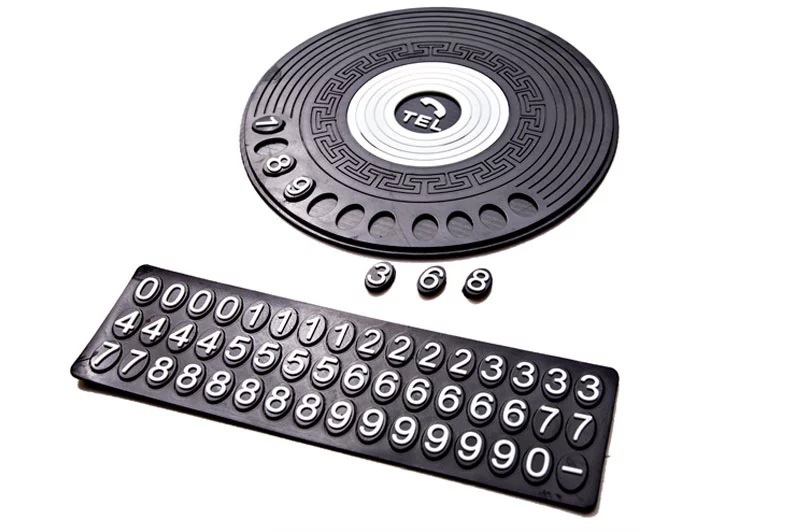 Car anti-slip mat for car interior dashboard, target-shaped anti-slip mat with temporary parking sign