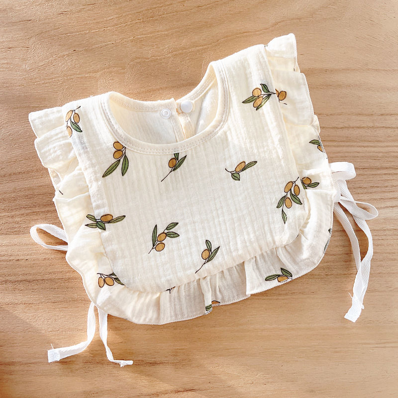 Babecera de algodón para bebés y bebés, toalla de saliva impermeable, toalla de almohadilla de leche anti-vomitación, bolsillo de comida, otoño y invierno