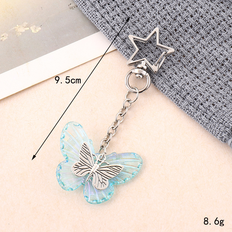 Ins nuevo arco acrílico llavero colgante personalidad DIY bolso colgante auriculares colgante joyas