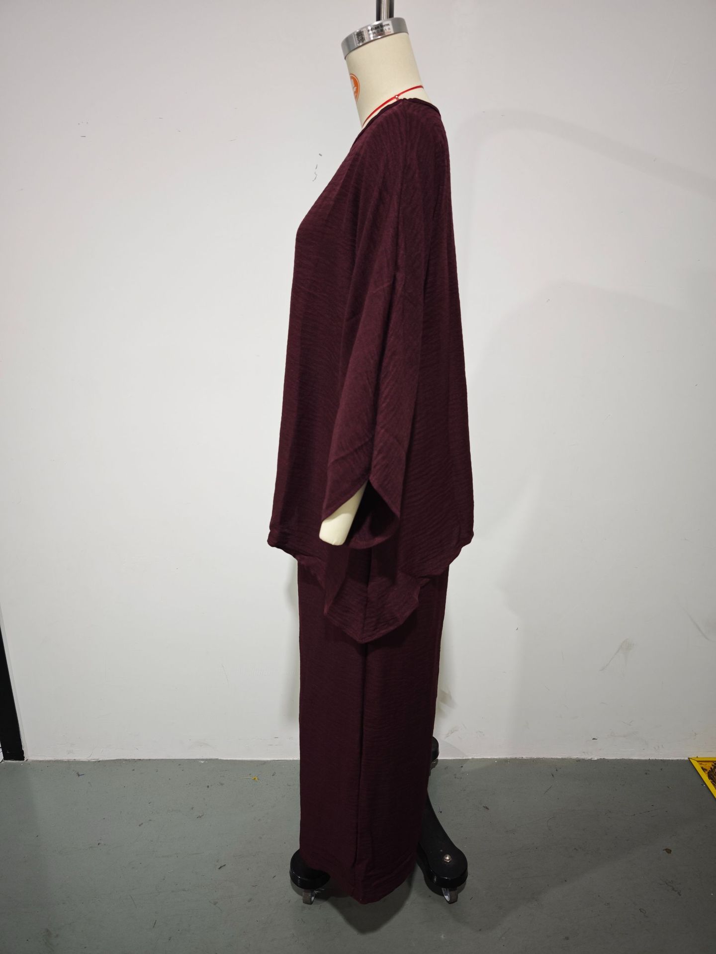 Women's Simple Loose Fit Linen Blend Shirt And Wide Leg Pants Set Casual Comfortable Two-Piece Outfit_ecoleips.com