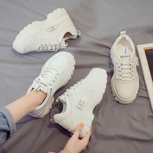 Dad's shoes women's sports and casual white shoes 2024 spring and autumn new style ins trendy internet celebrity super hot and breathable