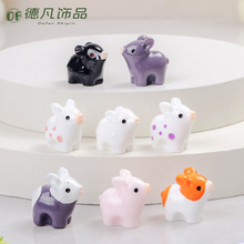 跨境可爱迷你小香猪树脂工艺品 diy装饰品配件桌面动物车载小摆件
