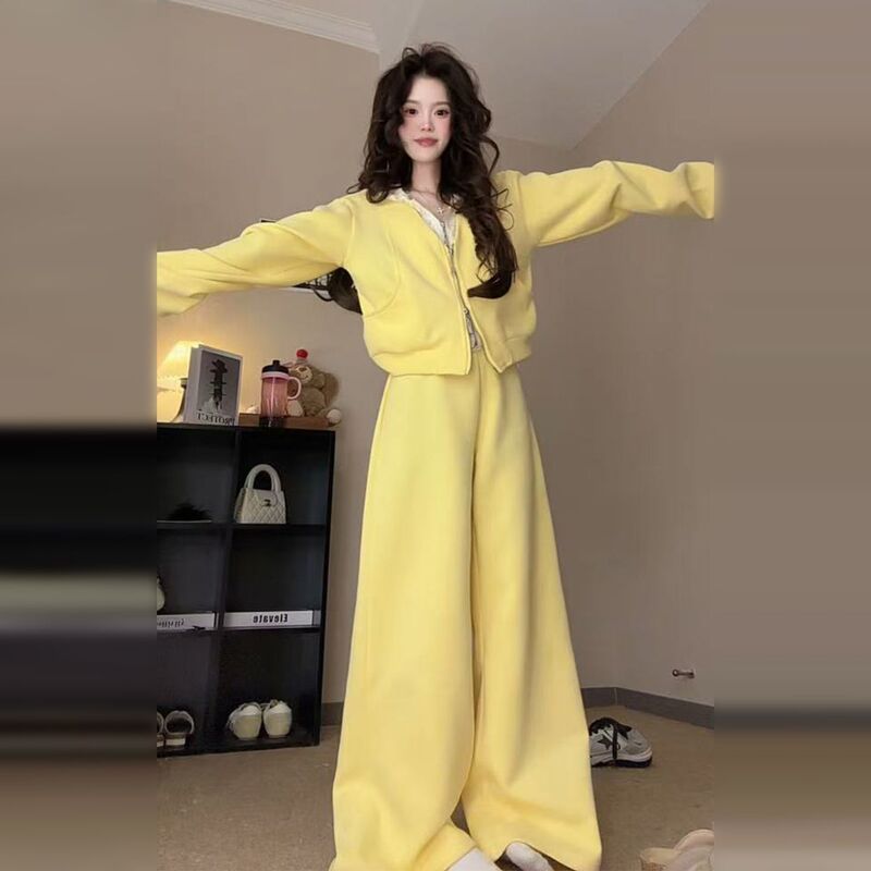 早秋季韩系卫衣松弛感穿搭配一整套装女2025新款初秋装超火小个子|undefined