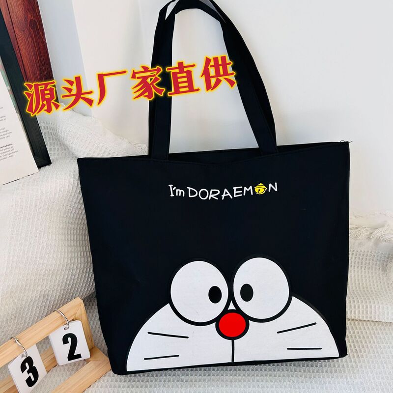 Wholesale 2025 Shoulder Tote Bag Shopping Women's Bag Literary Korean Style Bag Canvas Bag Fashion Student Bag Wholesale 2025 Shoulder Tote Bag Shopping Women's Bag Literary Korean Style Bag Canvas Bag Fashion Student Bag