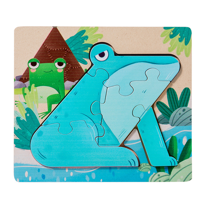 Educación temprana para niños, cognición animal, escena de doble cara, rompecabezas tridimensional, panel de emparejamiento, juego digital de doble cara, juguetes de madera