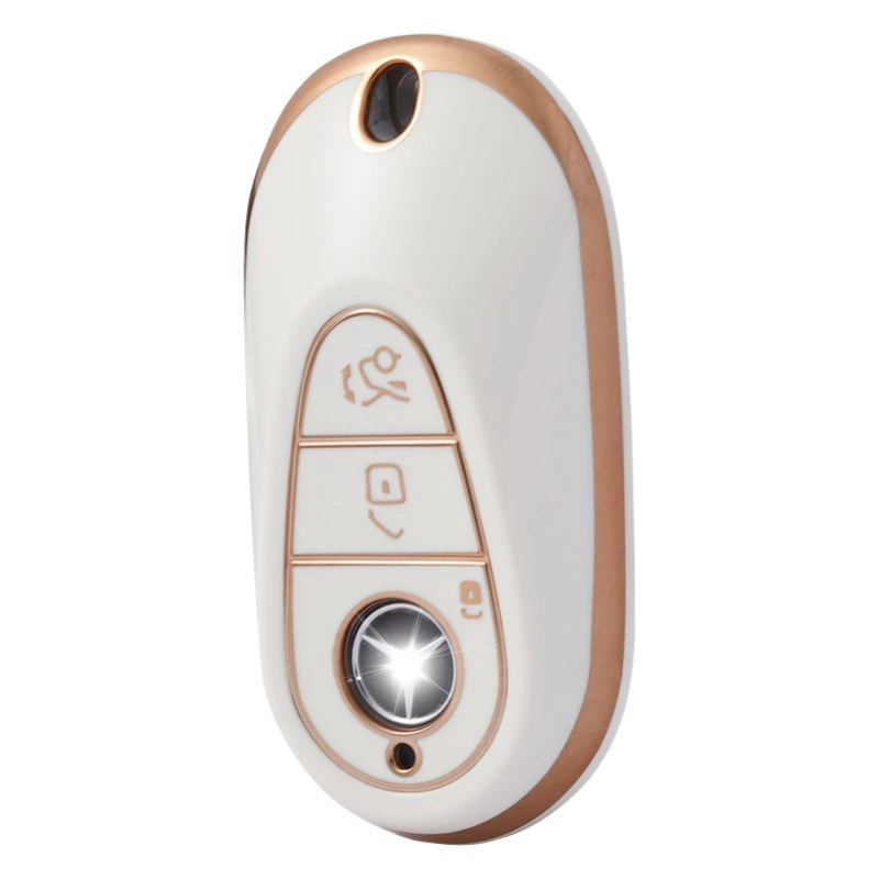 Чехол для ключей Mercedes-Benz подходит для ключей серии S450 золотой край ТПУ мягкий резиновый чехол для ключей оптовая продажа с фабрики