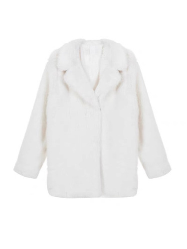 Eco-friendly leather coat with a pure color and high-end vibe, perfect for trendy and bold women in the 2025 autumn/winter season from Europe and America.