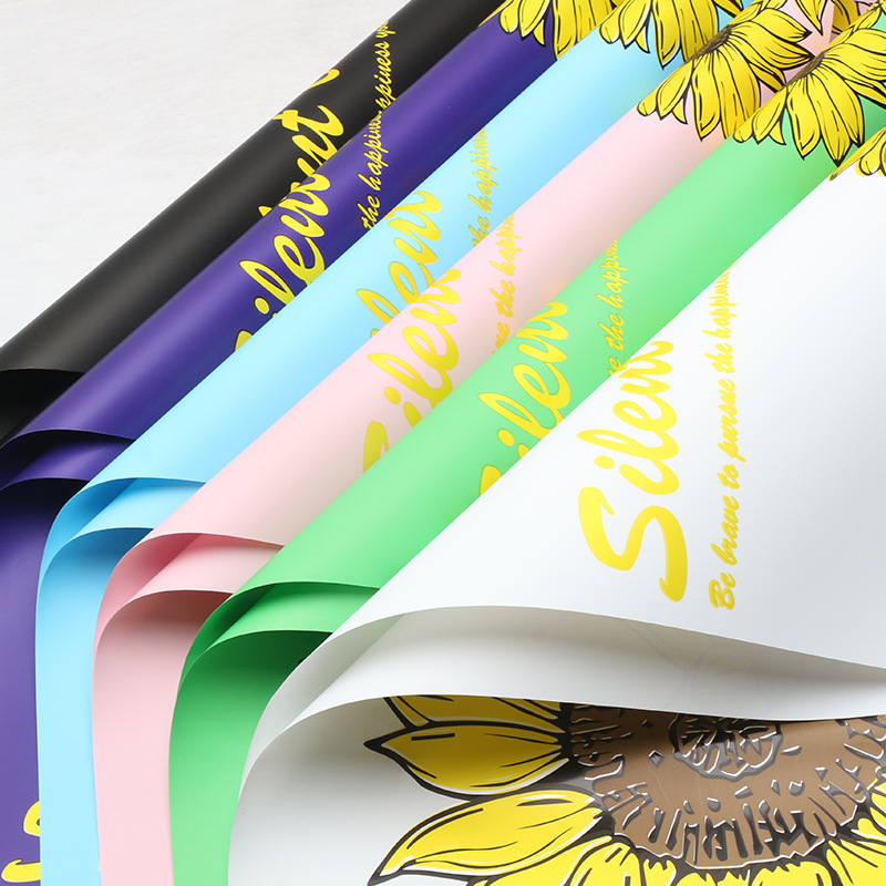 Papel de regalo con diseño de girasoles, papel de regalo floral estilo inglés, papel de regalo con girasoles, papel de regalo para flores frescas, papel con textura de plumas, materiales de papel de regalo floral.
