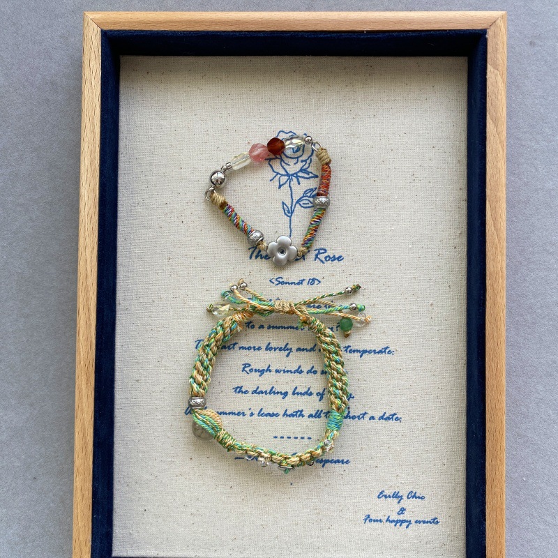 Bracciale intrecciato a mano con perline Monet Garden Jungle Adventurer, stile festivo, da donna_voghion.com