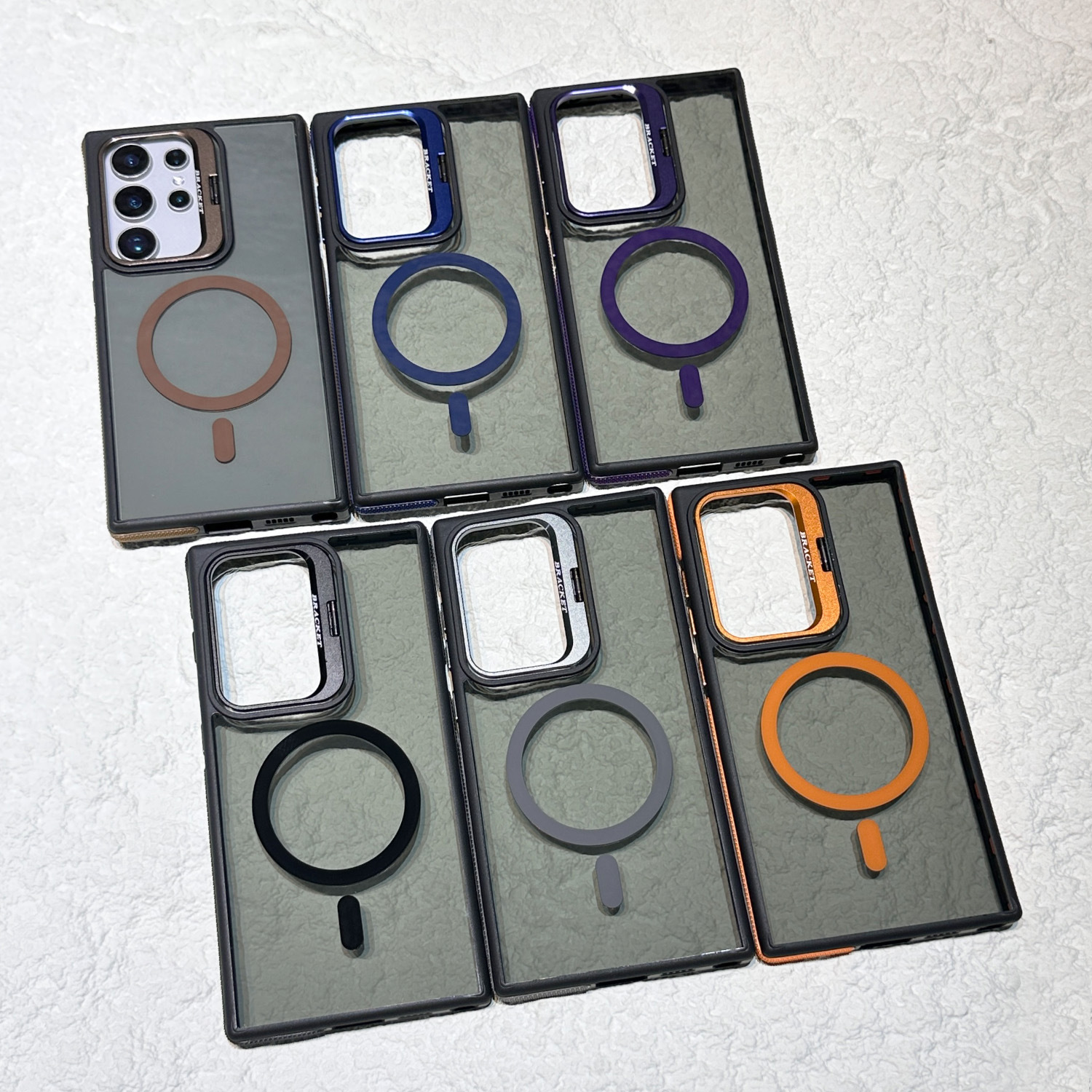 Hardware Invisible Lens Holder Suitable for Samsung S25Ultra Magnetic Phone Case S23Fe Transparent S22Ultra