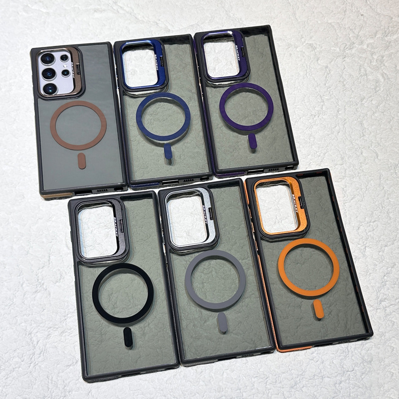 Hardware Invisible Lens Holder Suitable for Samsung S25Ultra Magnetic Phone Case S23Fe Transparent S22Ultra