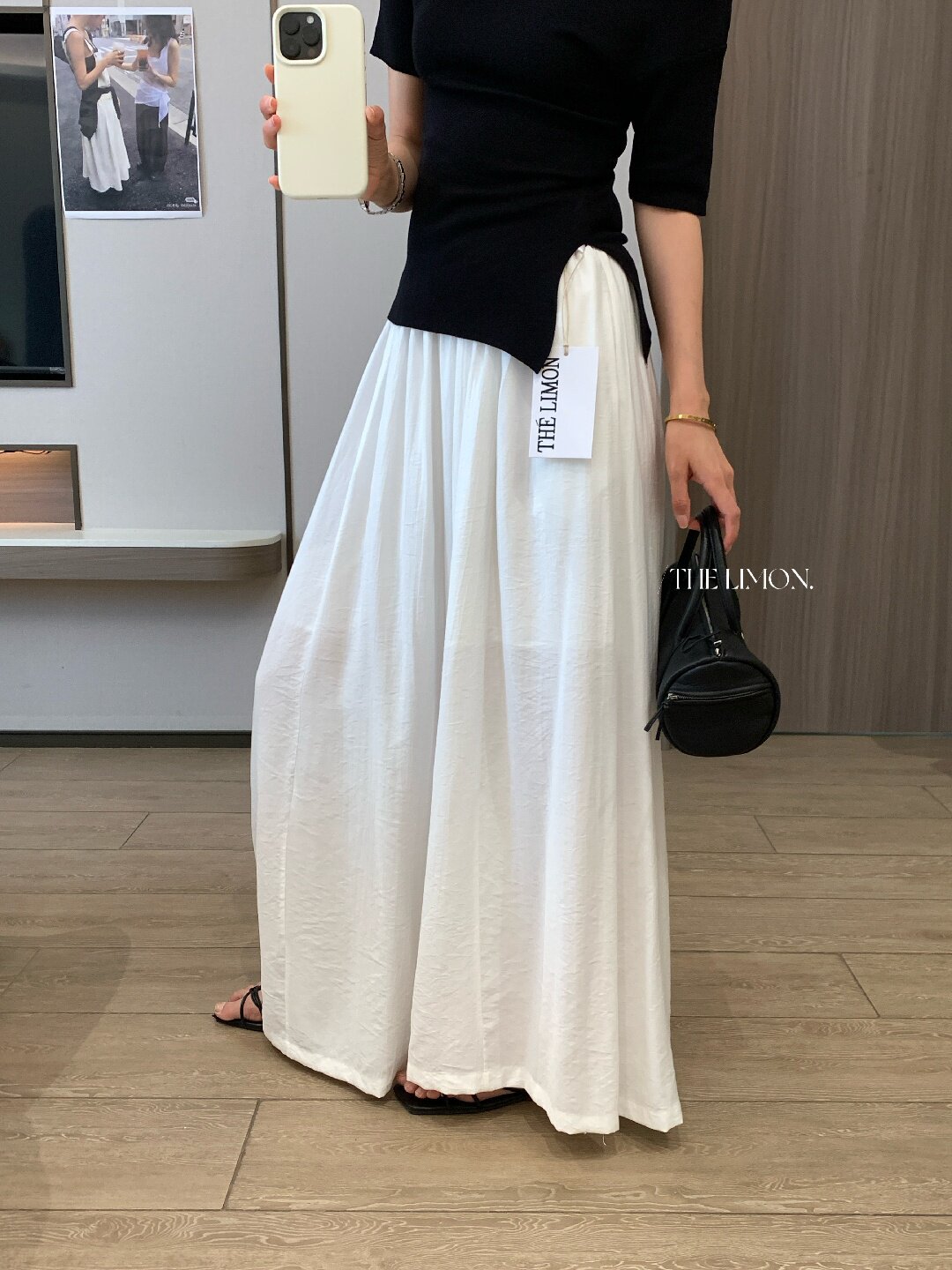 Quần culottes nữ ống rộng cạp cao dáng lười mùa hè 2026 — Thẻ nông, màu đen, màu hồng, màu cam chi tiết 25