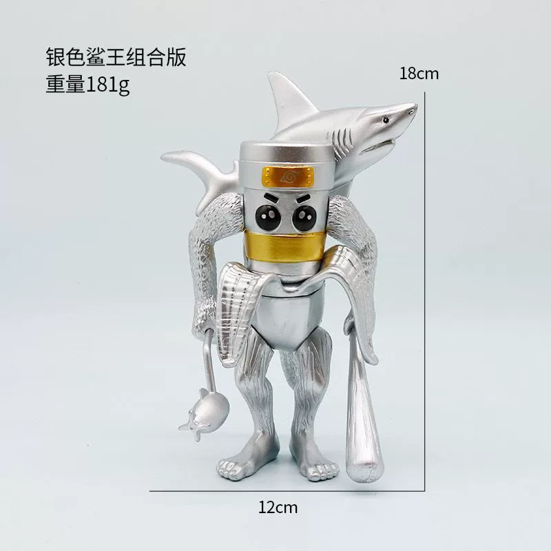 Золотая версия фигурки монстра иностранного AI Shan Hai Jing, монстр-слияние версии палка-человек Tongtong акуломатик