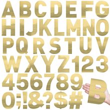6英寸金色字母贴纸字母数字符号贴派对装饰diy门牌邮箱不干胶