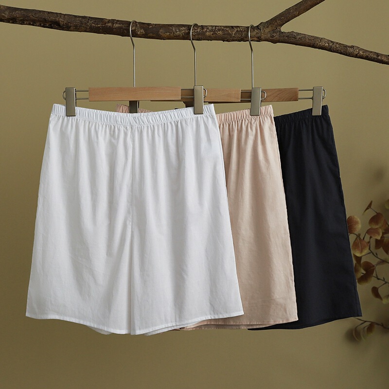 2025 Summer New Solid Color Cotton Bottoming Safety Pants with Loose Loose Loose Five-point Casual Shorts for Women