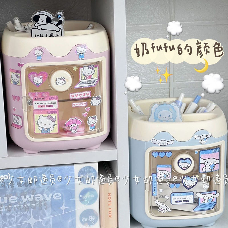 漫画クリエイティブかわいい豚ペンホルダー引き出し付きオフィス学生収納ホルダー大容量高価値収納ペンホルダー|undefined