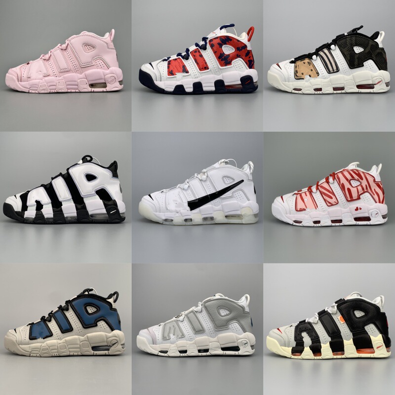 Pippen Big Air Black and White Blue High-Top Off-White Rainbow Basketball Shoes Iron Gray Light Brown Couple Shoes Same Style for Men and Women