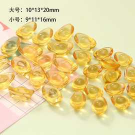 新年仿真立体金元宝 diy手工饰品奶油胶 儿童迷你玩具微缩小摆件