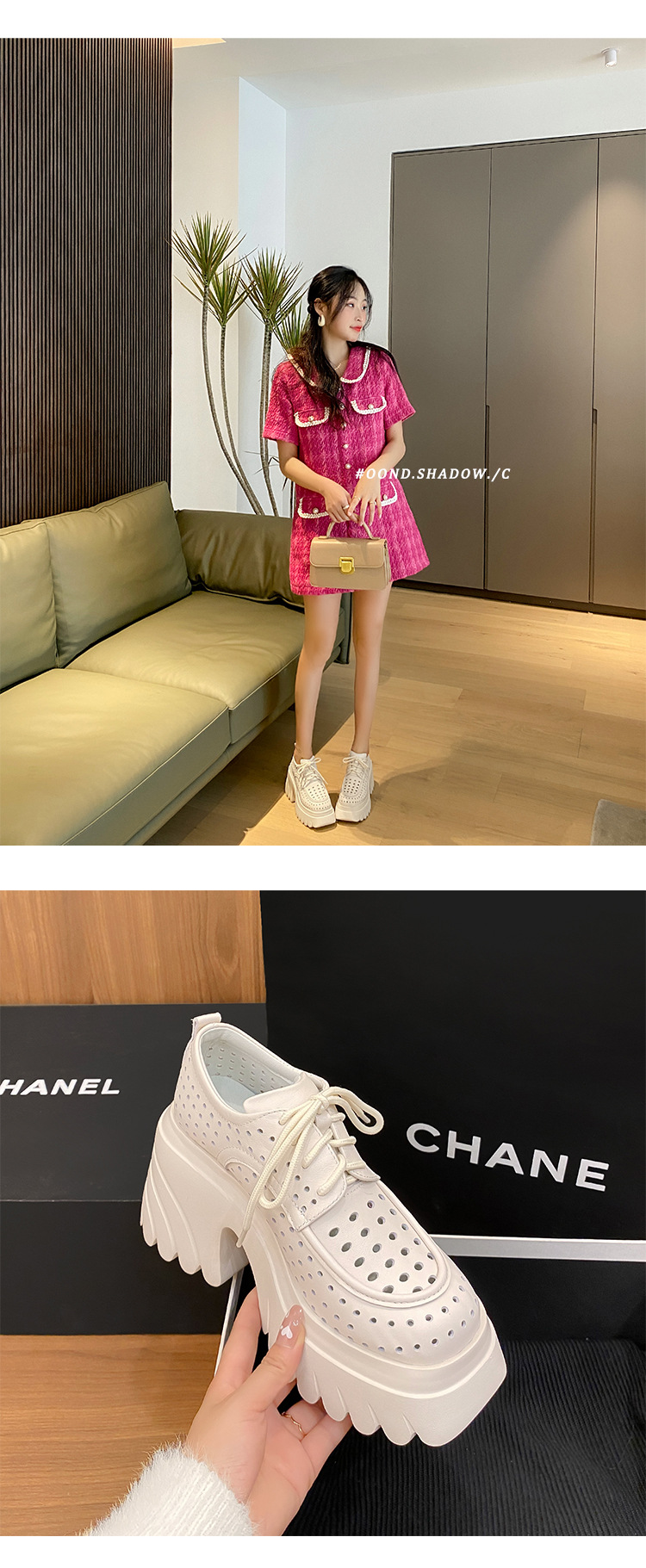 Sandal nữ cao gót đế xuồng da thật hở mũi buộc dây — màu đen, màu hồng, màu trắng ngà, màu vàng chi tiết 26
