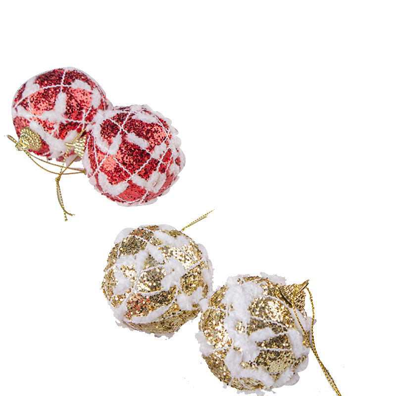 6cm espuma felpa pequeña bola de Navidad árbol de Navidad DIY colgante decoración ventana decoración hogar colgante bola decoración bola colgante