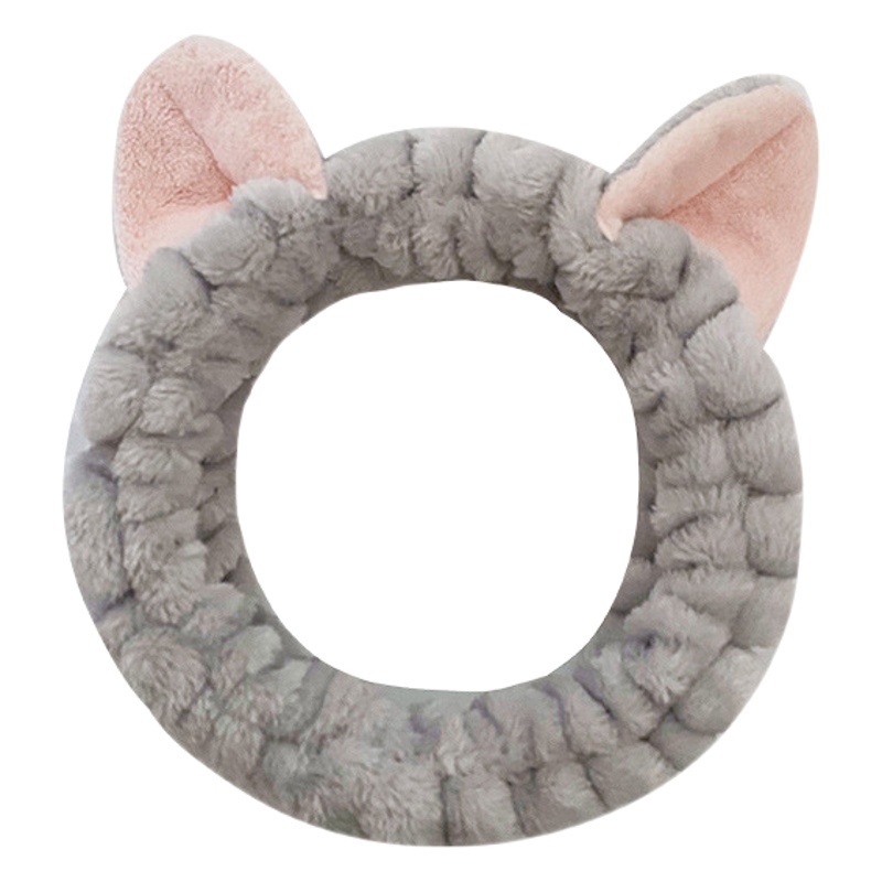 Estilo coreano nuevo gato orejas pelo banda de lavado de cara de las mujeres deportes SPA simple moda en línea populares accesorios para el cabello al por mayor