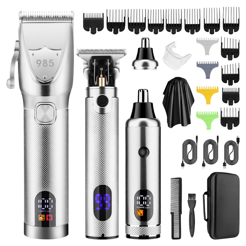 3-pieza de pelo eléctrico Clipper salón de pelo hogar de los hombres cabeza de aceite talla eléctrica Clipper nariz eléctrica Dispositivo de pelo traje