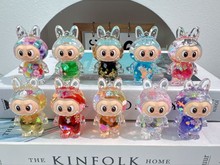 亚克力小绵羊流沙钥匙扣可爱盲盒摆件公仔包挂件礼品钥匙链批发