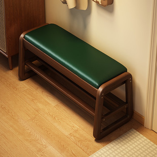 Solid Wood Shoe Stool Doorway Household Entrance Sitting Shoe Stool Shoe Cabinet Integrated Storage High-level Entrance Stool