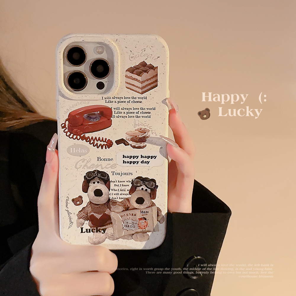 Funda para teléfono retro con diseño de perro, compatible con iPhone 17 Pro Max, iPhone 15, acabado mate para iPhone 13, a prueba de golpes para iPhone 16, suave para iPhone X