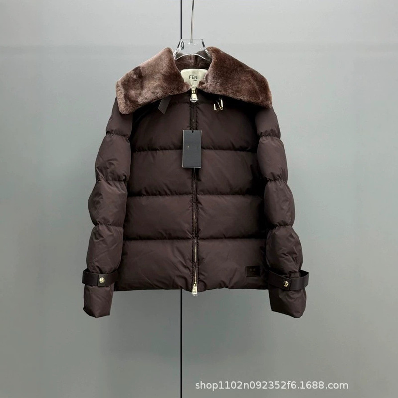 Cross-border top-quality Fengjia simple, elegant, luxurious fur-collar warm down jacket for women in winter Cross-border top-quality Fengjia simple, elegant, luxurious fur-collar warm down jacket for women in winter